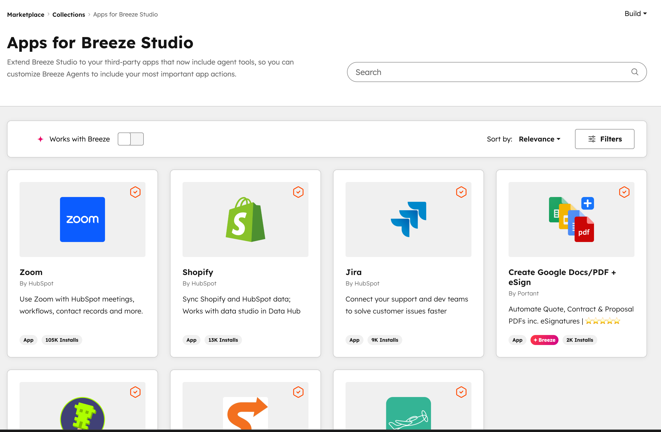 breeze studio hubspot