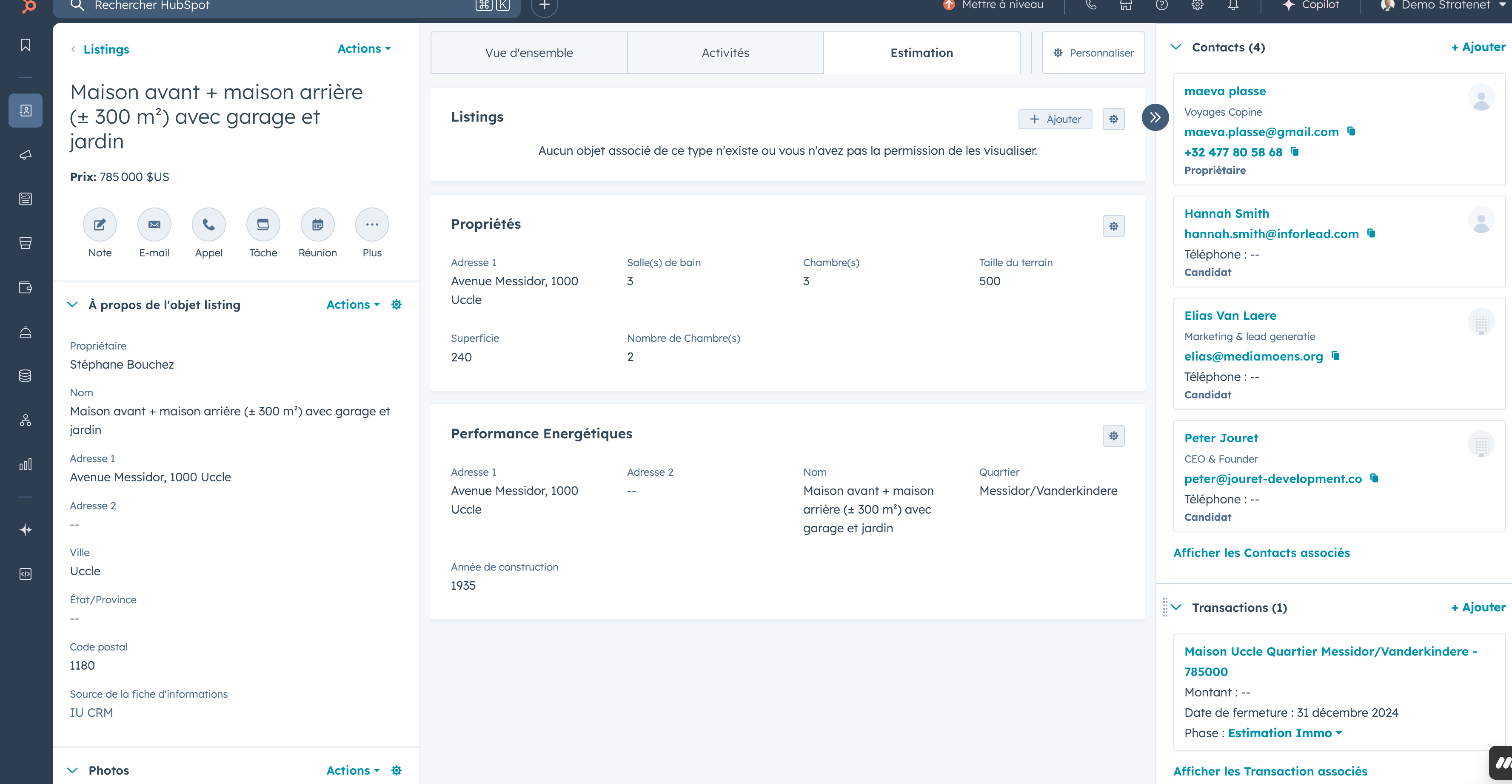 hubspot crm immobilier